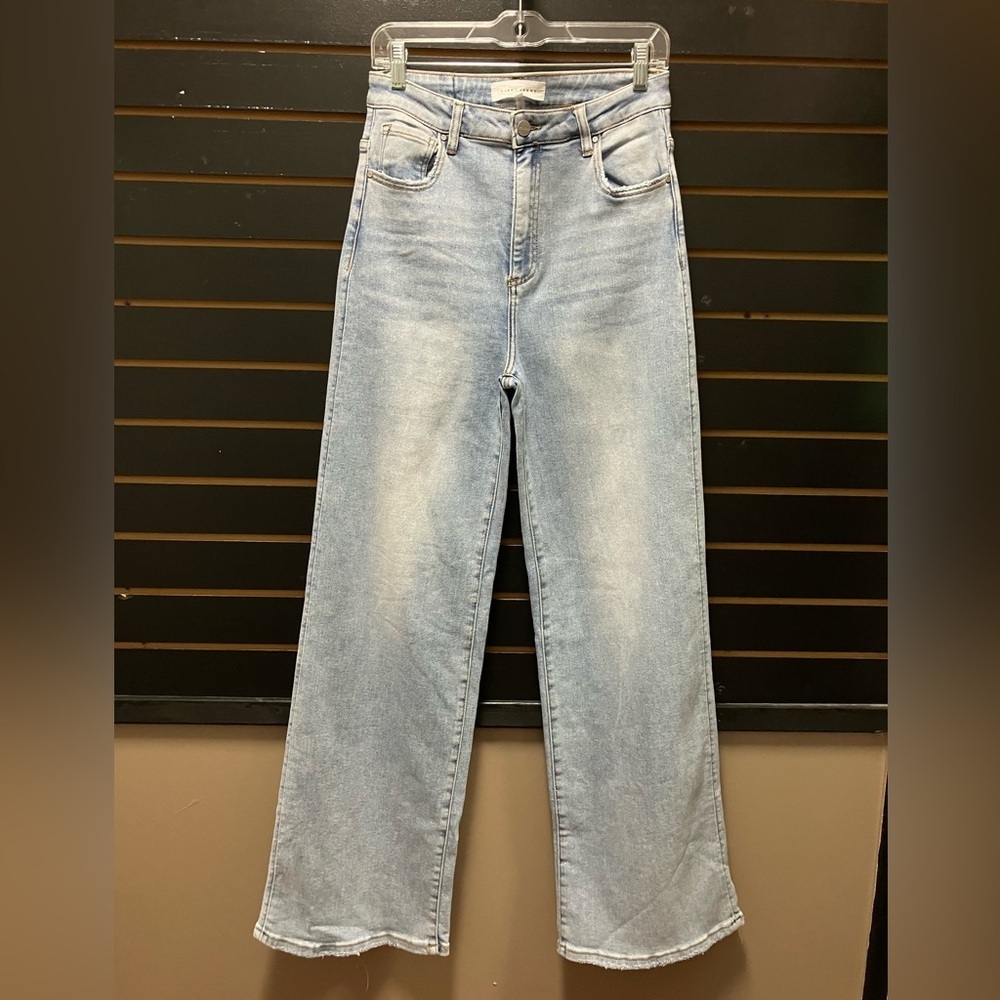 Risen Jeans Light Wash High Rise Wide Leg Jeans 9/29